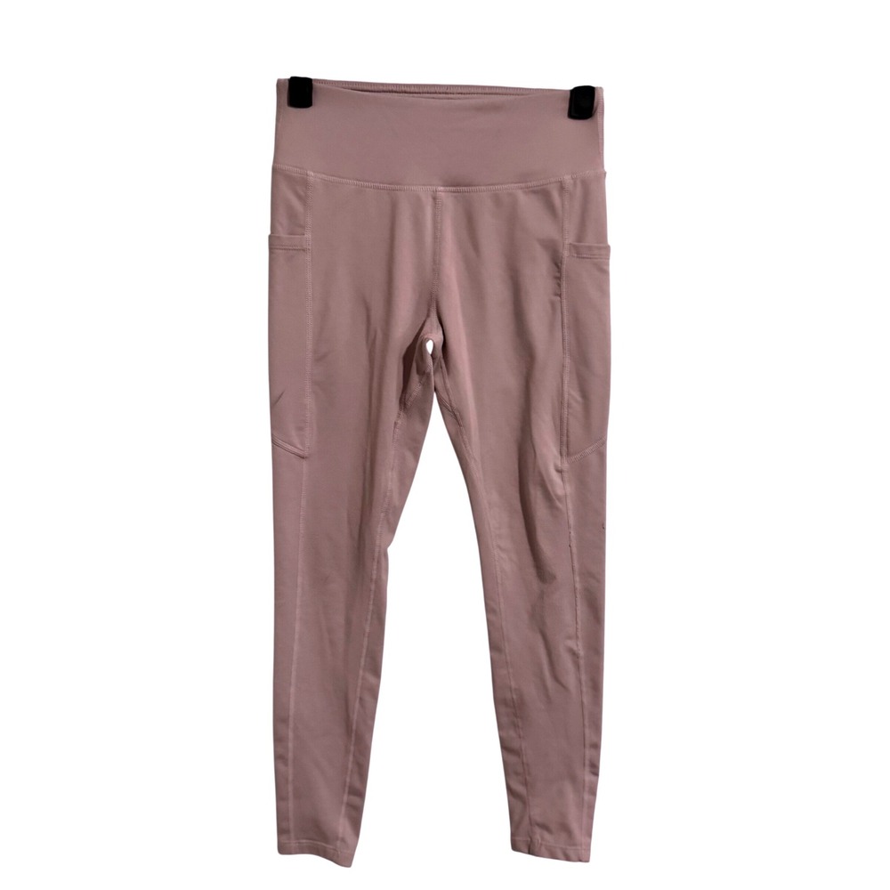 Baleaf Girls Medium High Waisted Athletic Leggings with Pockets Dusty Rose Mauve